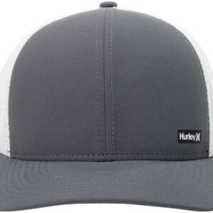 Hurley Men's Caps - H2O-Dri League Baseball Caps for Men with Snapback Closure - Classic Mens Trucker Hats (S-XL), Grey/White