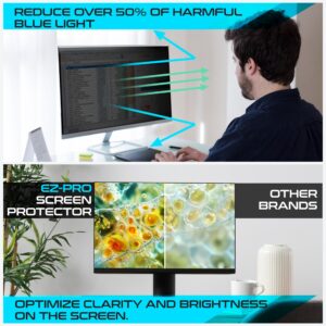 EZ-Pro Screen Protector Privacy Screen Panel for 32 inches (Screen Measured Diagonally) Computer Monitor, Anti Blue Light and Easy Installation, Screen Panel Size 17.3" Height x 28.7" Width