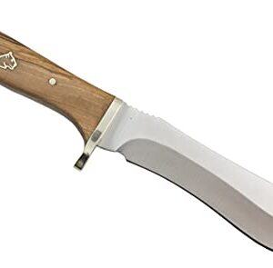 Puma SGB Buffalo Hunter Olive Wood Hunting Knife with Leather Sheath