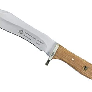 Puma SGB Buffalo Hunter Olive Wood Hunting Knife with Leather Sheath