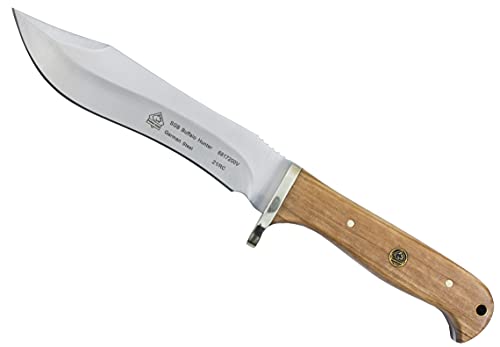 Puma SGB Buffalo Hunter Olive Wood Hunting Knife with Leather Sheath