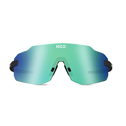 KOO Supernova Sunglasses I 100% UV Protection, Multi-Sport, Running & Cycling Performance Sunglasses - Black Matt Green