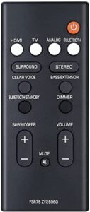 replacement remote control fsr78 zv28960 for yamaha yas-207 yas207 yas-1080 yas-108 yas-107 yas107 yas-106 yas106 ats-2090 ats-1080 ats-1070 ats-1060 home audio speaker system