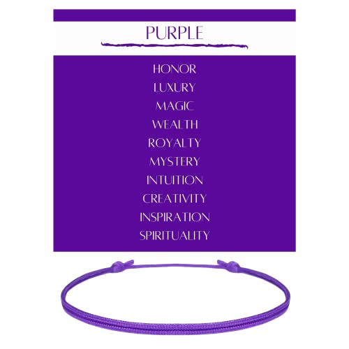 Purple cord Bracelet for Men or Women Adult Unisex - Purple Ribbon Alzheimer domestic violence awareness lupus Crohn's disease Awareness Jewelry - Adjustable - Surfer