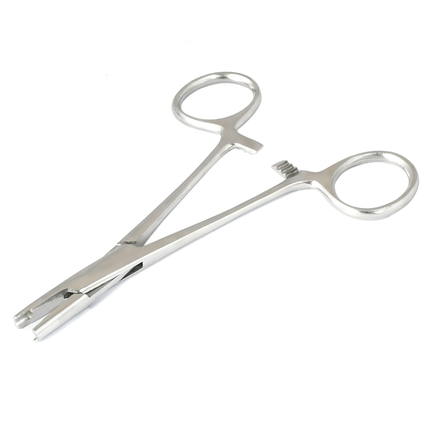 OdontoMed2011 Dermal Anchor Tube Hemostat Forceps for Dermal Tops Anchor Holder Piercing Tools 3mm Dermal Top 5" Length High Polish Stainless Steel