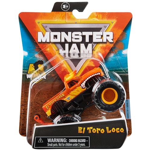 Monster Jam, Official El Toro Loco Monster Truck, Die-Cast Vehicle, Shear Madness Series, 1:64 Scale