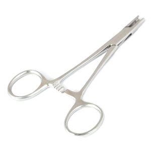 OdontoMed2011 Dermal Anchor Tube Hemostat Forceps for Dermal Tops Anchor Holder Piercing Tools 3mm Dermal Top 5" Length High Polish Stainless Steel