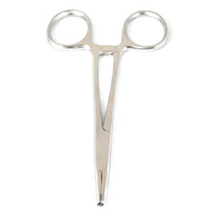 OdontoMed2011 Dermal Anchor Tube Hemostat Forceps for Dermal Tops Anchor Holder Piercing Tools 3mm Dermal Top 5" Length High Polish Stainless Steel