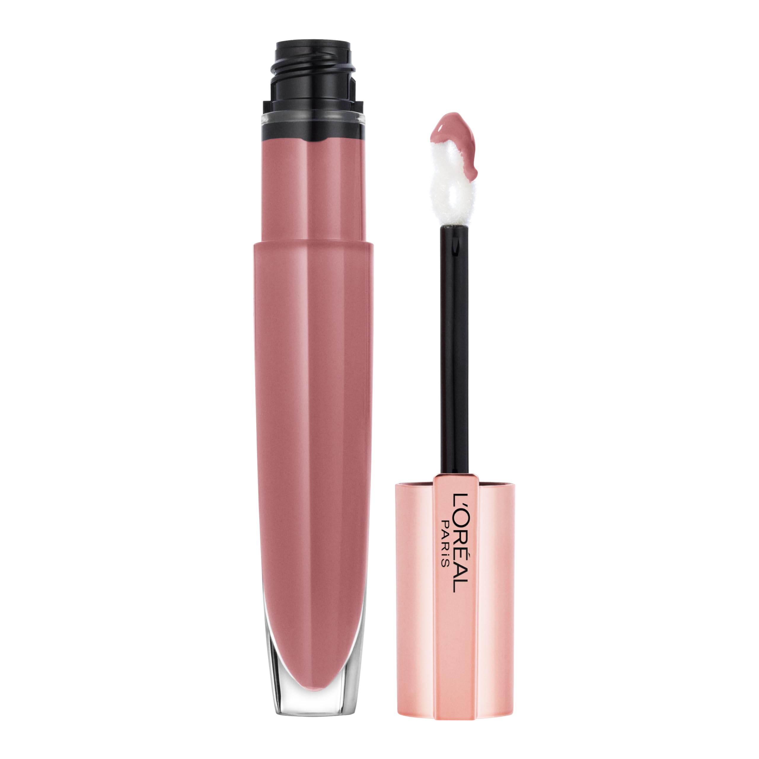 L'Oreal Paris Glow Paradise Hydrating Tinted Lip Balm-in-Gloss with Pomegranate Extract & Hyaluronic Acid, Ultra-Gentle, Non-Sticky Formula, Feathery Fleur, 0.23 Fl Oz