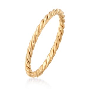 Ross-Simons 18kt Yellow Gold Roped Ring. Size 10