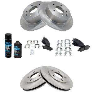 TRQ Front and Rear Brake Pad & Rotor Kit Brake Chemical Kit Brake Pads Brake Rotor Ceramic Compatible with 2013-2019 Nissan Sentra