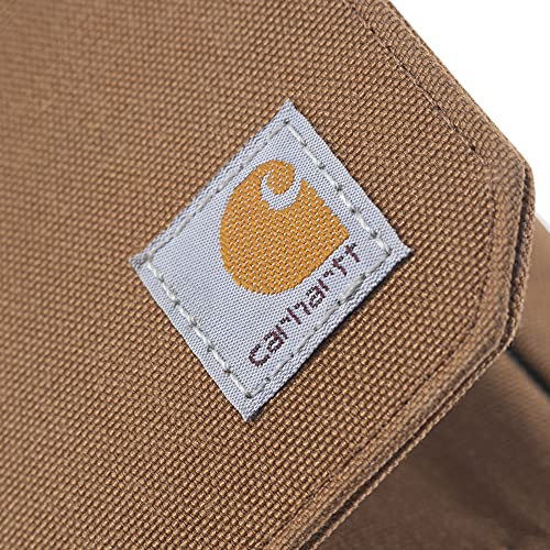 Carhartt Trifold Wallet, Durable for Men, Available in Leather and Canvas Styles, Nylon Duck (Carhartt Brown), One Size US