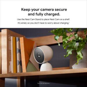 Google Nest Cam Stand - Wired Tabletop Stand for Nest Cam (Battery) Only - Snow