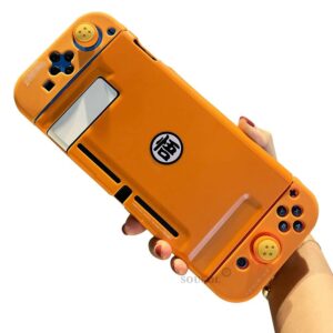 ADYF The Case Anime for Nintendo Switch Anime DBZ Son Goku Hard PC Case Shell for Nintend Switch Game Console Orange Soft Joycon Cover for NS Switch Accessories