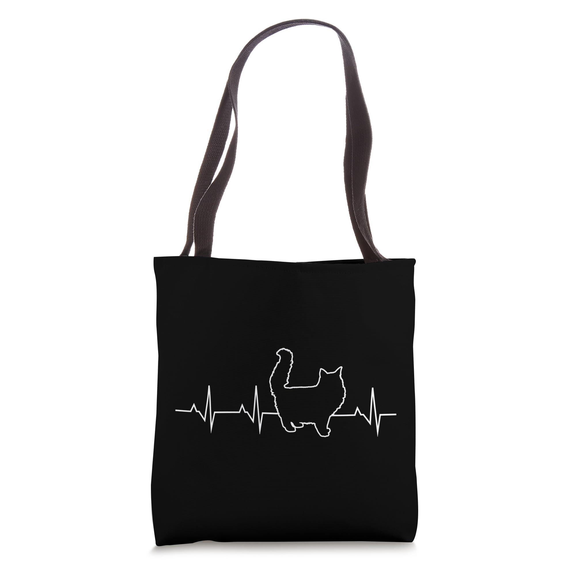 Maine Coon Heartbeat Cat Kitten Kitty Cat Lover Cat Breed Tote Bag