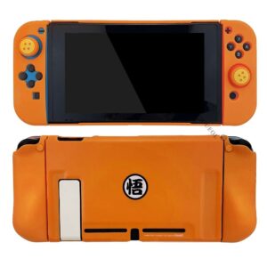 ADYF The Case Anime for Nintendo Switch Anime DBZ Son Goku Hard PC Case Shell for Nintend Switch Game Console Orange Soft Joycon Cover for NS Switch Accessories