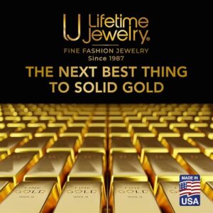 LIFETIME JEWELRY Miami Curb Square Cut Cuban Link Chain Necklaces 24k Gold Plated (5mm & 9.5mm) (24 inches, 9.5mm, Gold)