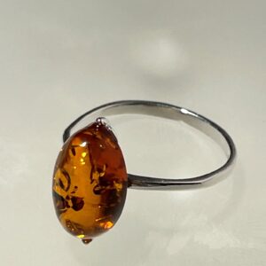 Gift Shoppe By Nina Natural Baltic Elegant Cognac Amber and Sterling Silver Ring (7)