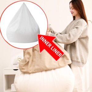 iayokocc Bean Bag Inner Liner, Bean Bag Insert Replacement Cover Bean Bag Filling for Bean Bag Chair Lazy Sofa Inner Liner with Zipper - No Filler,Easy Cleaning (L:100x120cm)