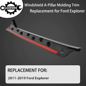 Windshield Trim Molding A-Pillar Set, Compatible with 2011-2019 Ford Explorer, Front Outer & Inner Left Driver, BB5Z7803145AA BB5Z-7803137-AA BB5Z-7803137-AB 926-450 BB5Z-7803145-AA Window Accessories