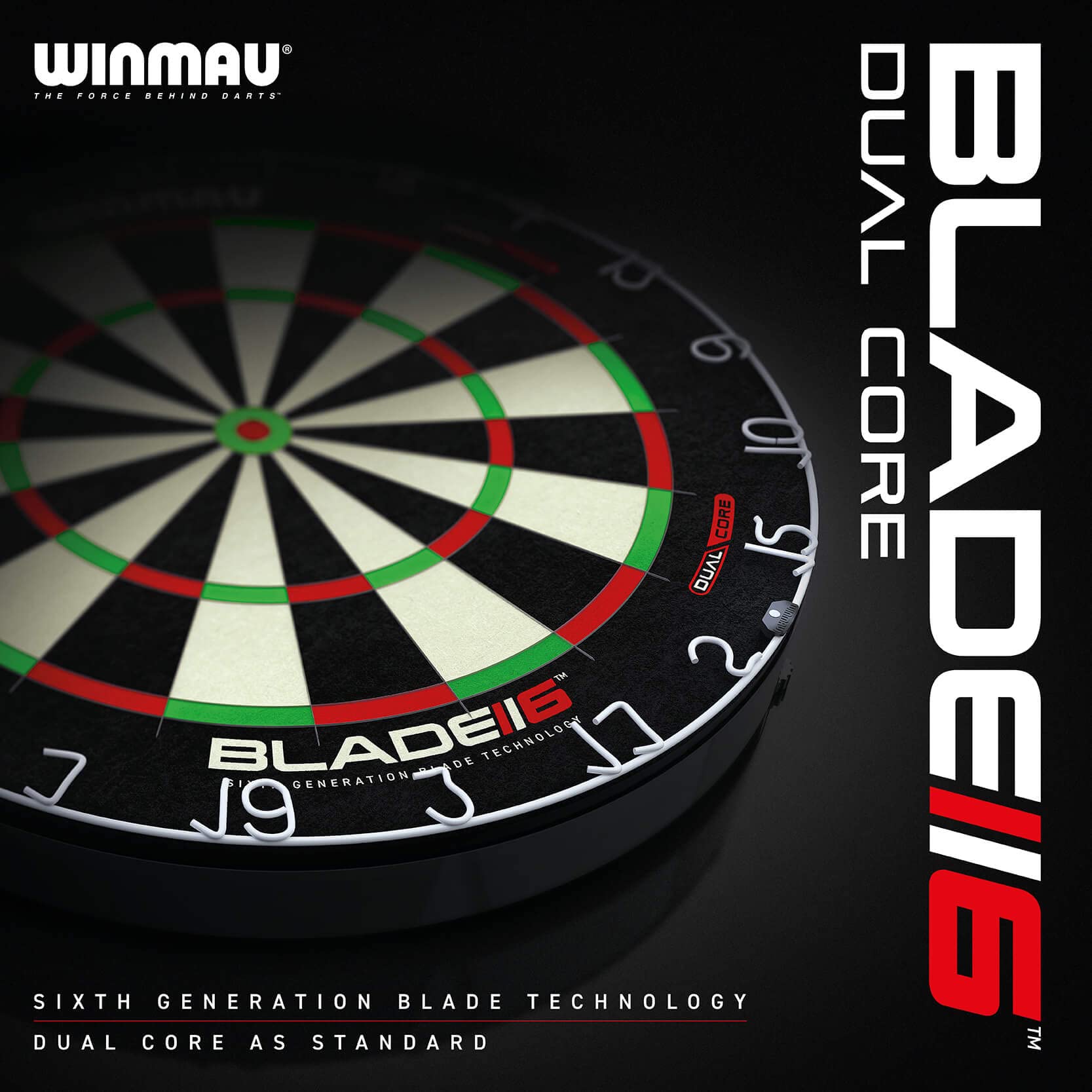 WINMAU Blade 6 Dual Core Professional Bristle Dartboard