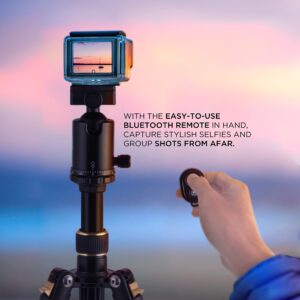 KODAK Photo Gear 63” Tripod & Monopod with 360° Ball Head | Premium Professional 2-in-1 Aluminum Camera Stand with Bluetooth Remote Control & Smartphone Adapter | Compact & Portable for Work & Travel