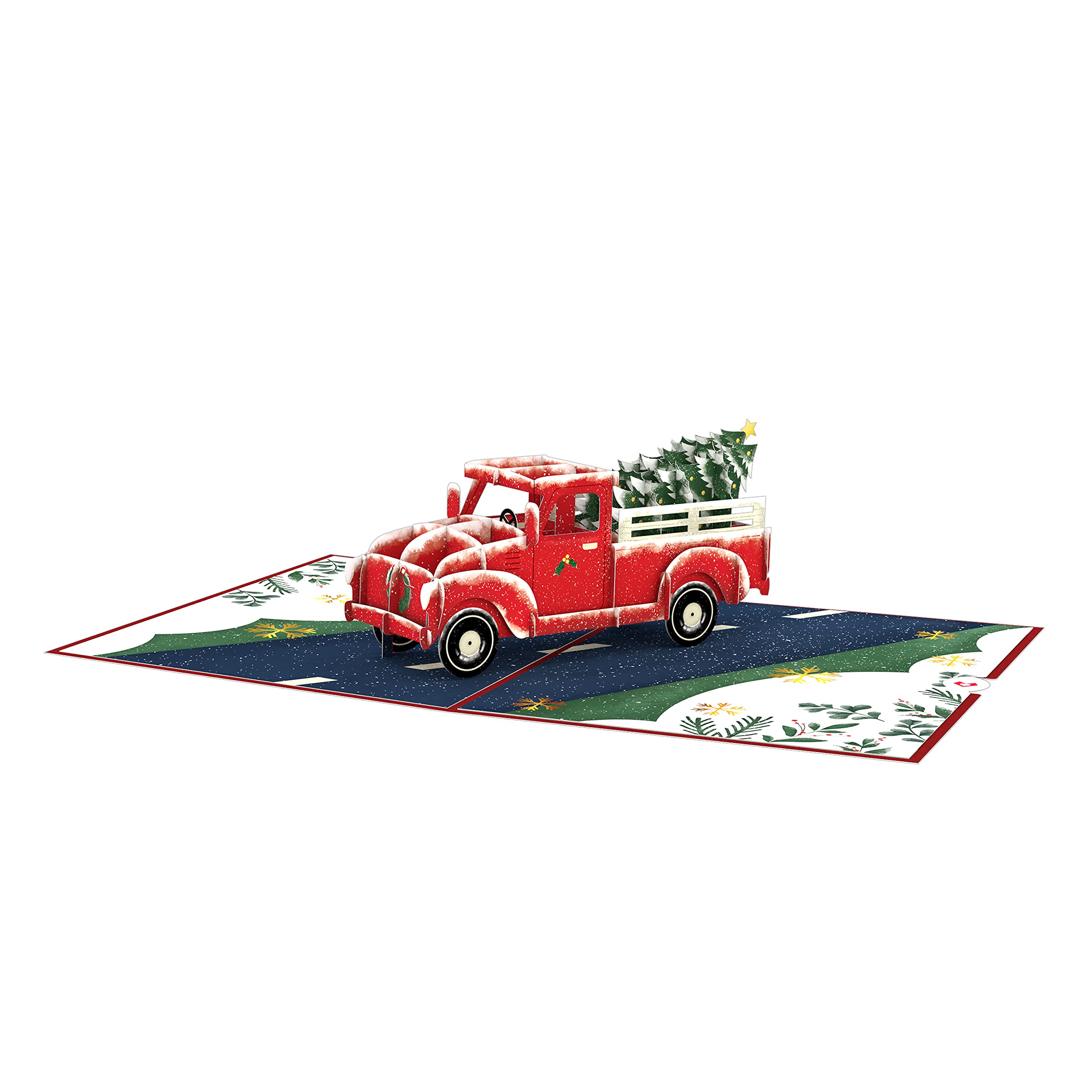 Lovepop Holiday Truck Pop Up Card, 5x7-3D Greeting Card, Pop Up Christmas Cards, Kids Christmas Card, 3D Christmas Card, Christmas Cards, Winter Cards