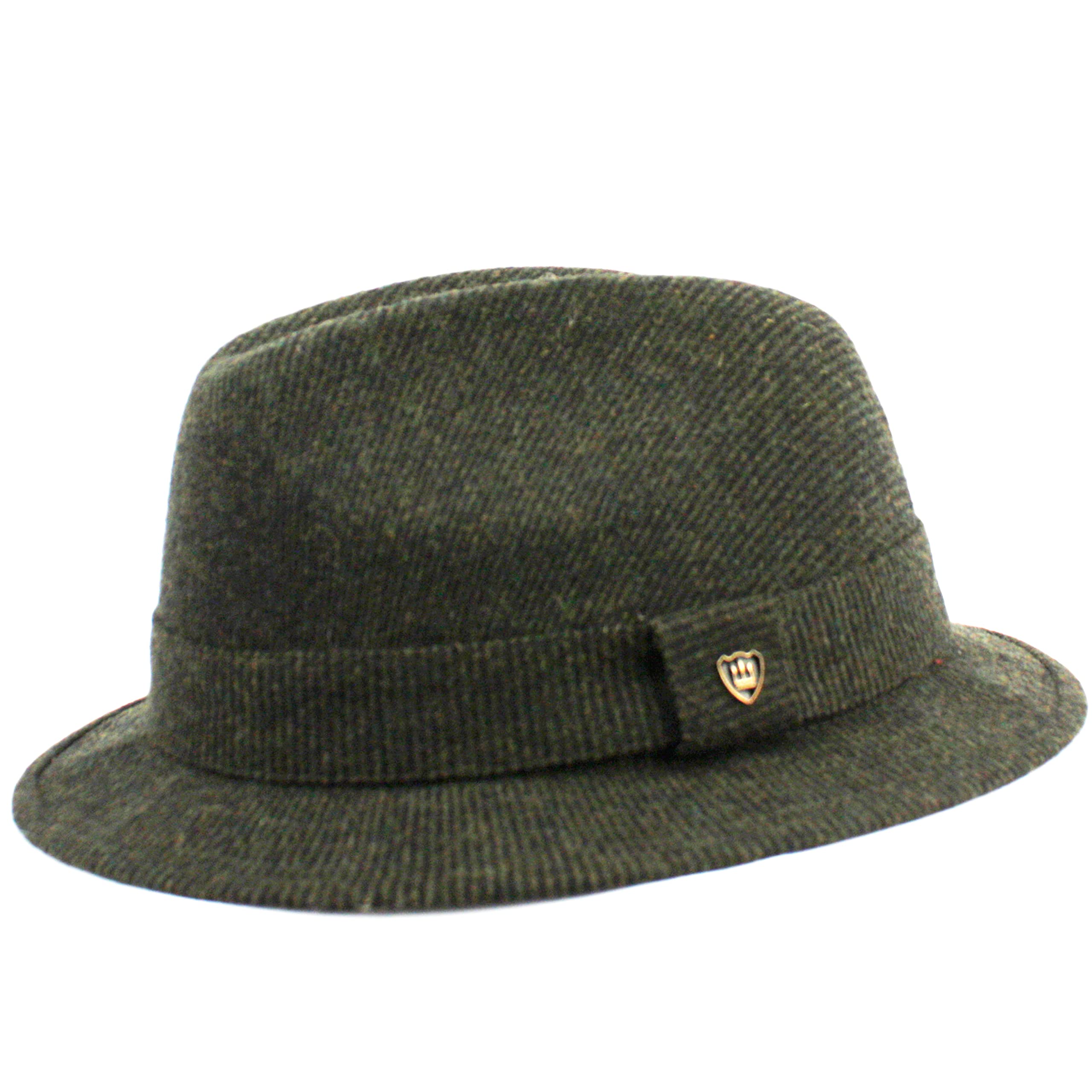 RICHMAN BROTHERS Wool Fedora Irish Walking Hat (OLIVE-F5117, Large-X-Large)