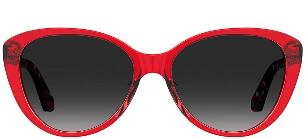 Kate Spade New York Women's Visalia/G/S Cat Eye Sunglasses, Red, 55mm, 16mm