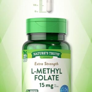 Nature's Truth L Methylfolate 15mg | 60 Capsules | Non-GMO & Gluten Free Supplement | Extra Strength