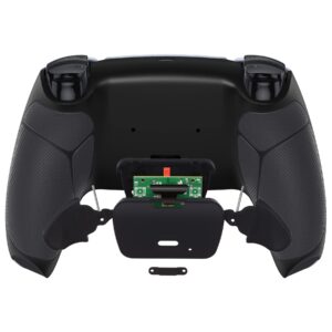 eXtremeRate Black Rubberized Grip Programable Rise 2.0 Remap Kit for PS5 Controller BDM 010 & BDM 020, Upgrade Board & Redesigned Back Shell & Back Buttons for PS5 Controller - Without Controller