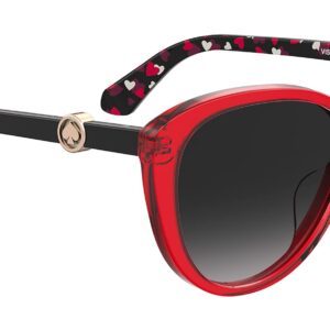 Kate Spade New York Women's Visalia/G/S Cat Eye Sunglasses, Red, 55mm, 16mm