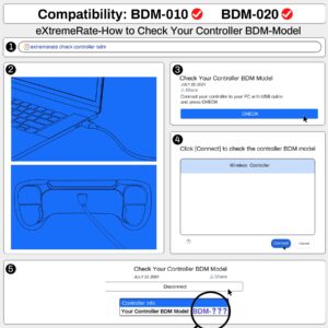 eXtremeRate Black Rubberized Grip Programable Rise 2.0 Remap Kit for PS5 Controller BDM 010 & BDM 020, Upgrade Board & Redesigned Back Shell & Back Buttons for PS5 Controller - Without Controller