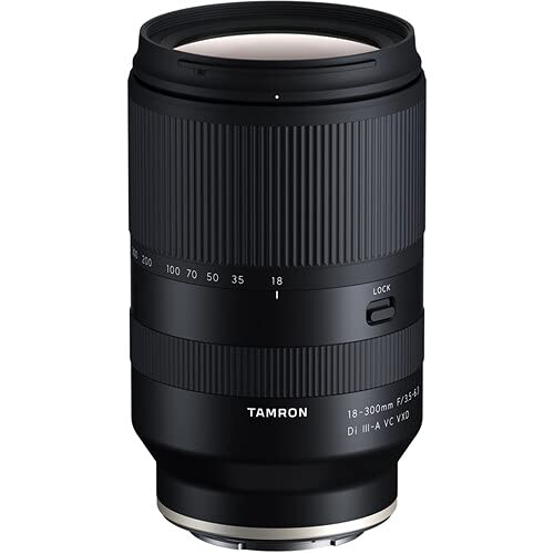 Tamron 18-300mm f/3.5-6.3 Di III-A VC VXD Lens for Sony E with with Advanced Accessory and Travel Bundle (Tamron 6 Year USA Warranty) | 18-300mm Sony Lens