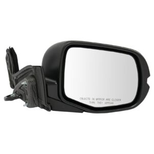 TRQ Right Mirror Manual Folding with Memory Passenger Side Compatible with 2019-2022 Honda Pilot HO1321335