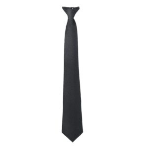 Aster Men's Clip on Ties Pre Tied Neckties Black Clip-on Tie Skinny Neck Tie for Wedding Office Graduation School Uniforms