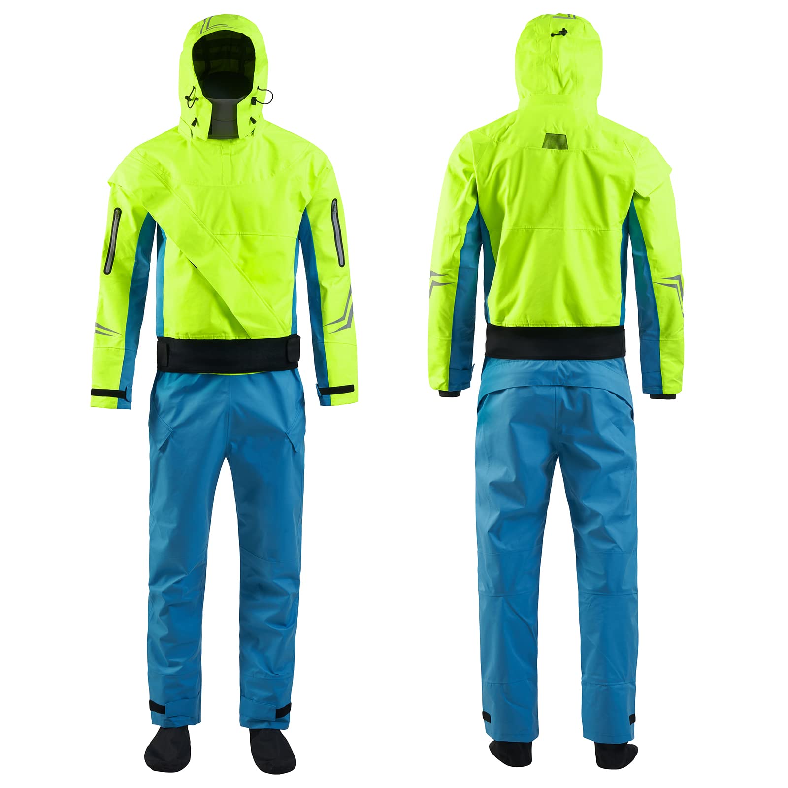 Dry Suits for Women in Cold Water Kayaking with hooded,Demanding Whitewater Paddling (Green, XL)