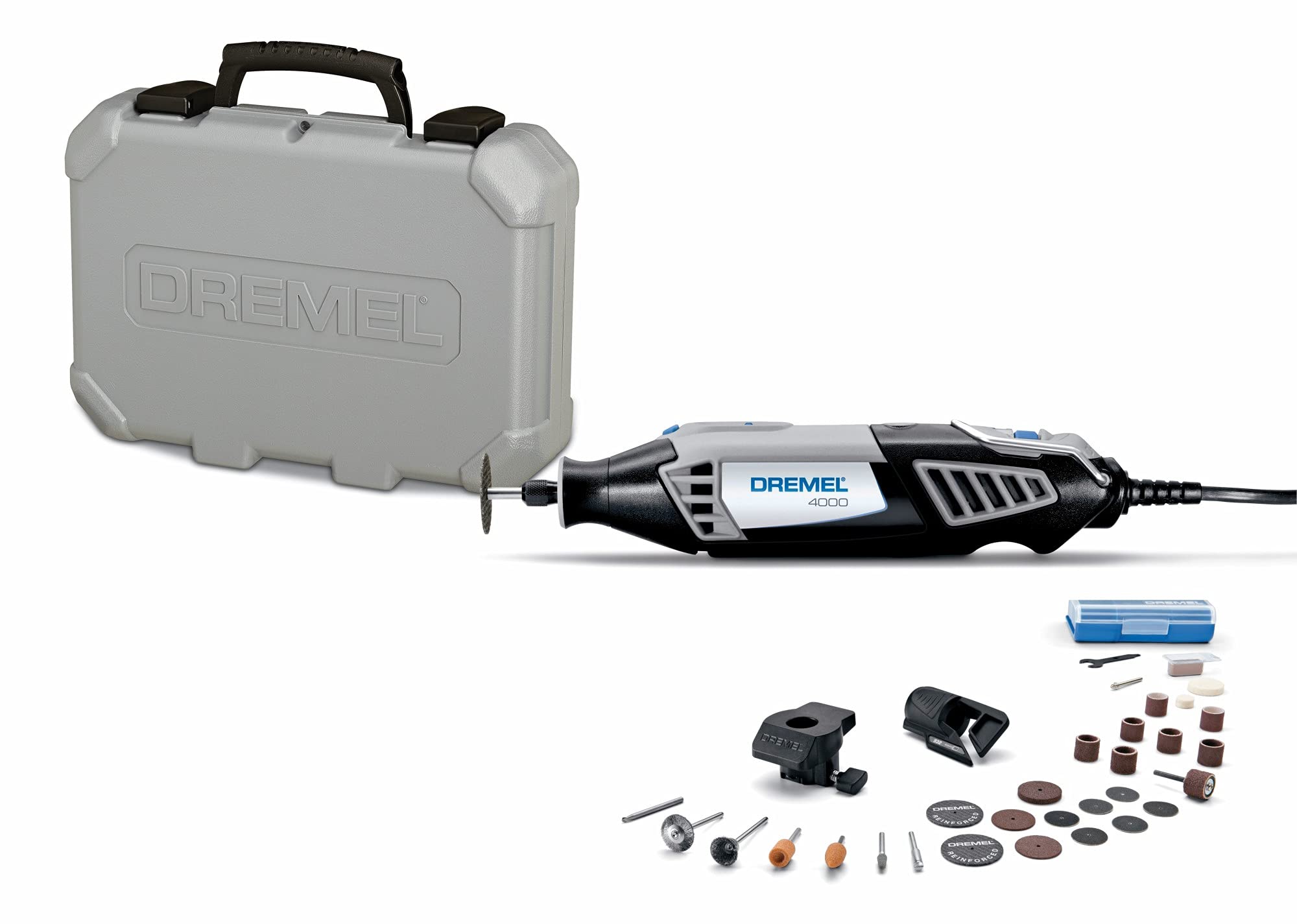 Dremel 4000-2/30 High Performance Rotary Tool Kit- 2 Attachments & 30 Accessories- Grinder, Sander, Engraver with BOSCH 24 Piece Impact Tough Screwdriving Custom Case System Set SDMS24