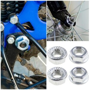 Create idea 8Pcs 5/16'' Bicycle Wheel Axle Track Nuts for Vintage/Traditional Children's Bike Front Wheels Road Bike Mountain Bike and Fixed Gear Bike Wheels Accessories Alloy