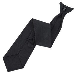 Aster Men's Clip on Ties Pre Tied Neckties Black Clip-on Tie Skinny Neck Tie for Wedding Office Graduation School Uniforms