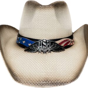 Western Outback Cowboy Hat Men's Women's Style Straw Felt Canvas