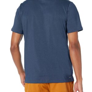 New Balance Men's Tech Short Sleeve 21, Natural Indigo Heather, Small