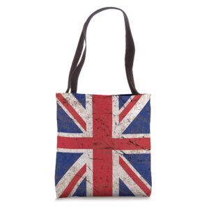 union jack flag tote bag