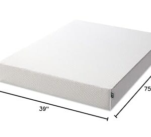 ZINUS Cooling Essential Memory Foam Mattress, Twin, White