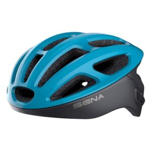 sena r1 smart cycling helmet (ice blue, medium)