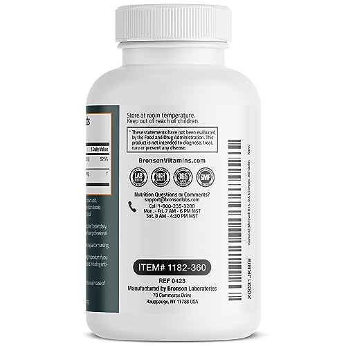 Bronson Basics Vitamin K2 D3 (MK7) Supplement Non-GMO Formula 5000IU (125 mcg) Vitamin D3 & 90 mcg Vitamin K2 MK-7 Easy to Swallow Vitamin D & K Complex, 360 Tablets