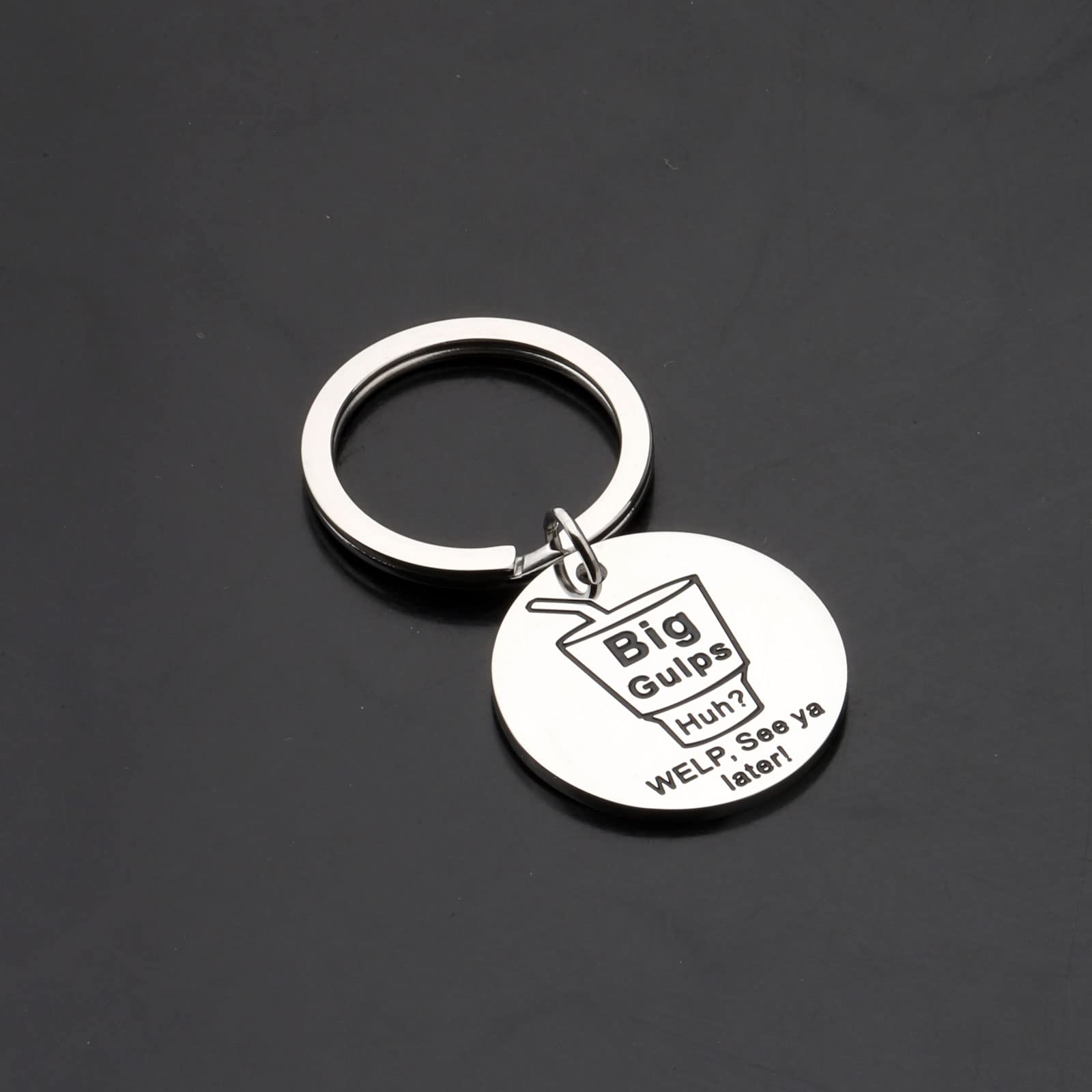 BLEOUK Dumb Dumber Movie Inspired Gift 90s Movie Fans Keychain Gift for Comedy Lover (Big Gulps Huh)