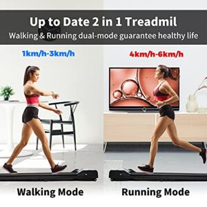 Gallelife Walking Pad, Under Desk Treadmill, 2 in 1 Walkstation Walking Pad Treadmill Portable Desk Treadmill Installation Free with Remote Control Walking and Jogging Machine for Home/Office