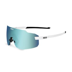 KOO Supernova Sunglasses I 100% UV Protection, Multi-Sport, Running & Cycling Performance Sunglasses - White Torquoise