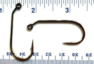 100 gerry's tackle 32886 2x strength black nickel 30 degree round bend jig hooks size 2/0